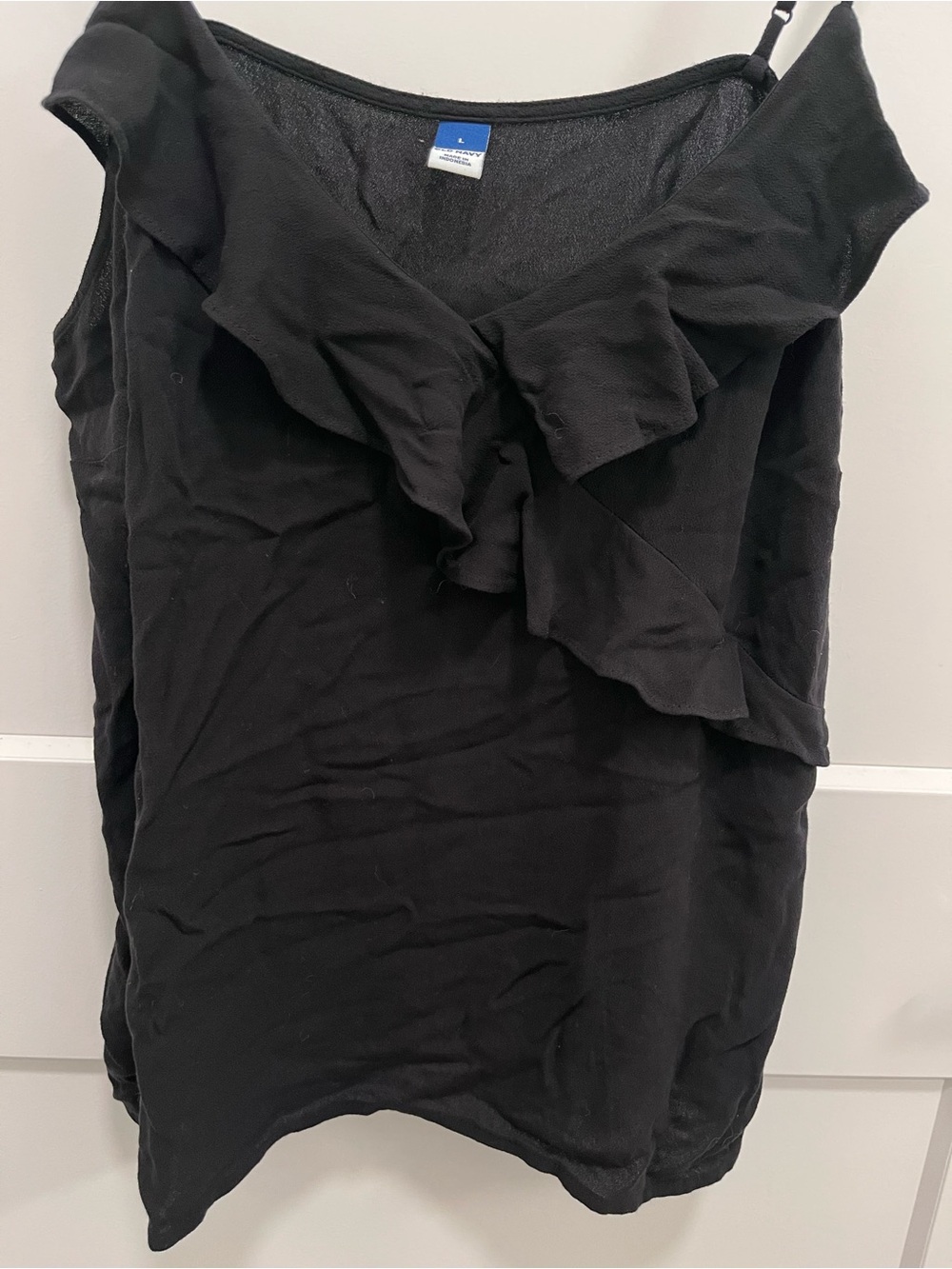 Old Navy Black Ruffle Cami - Picture 2 of 5